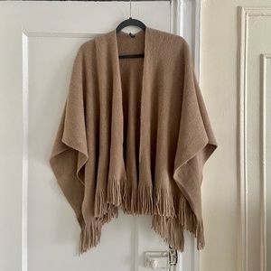Camel Brown Poncho Sweater